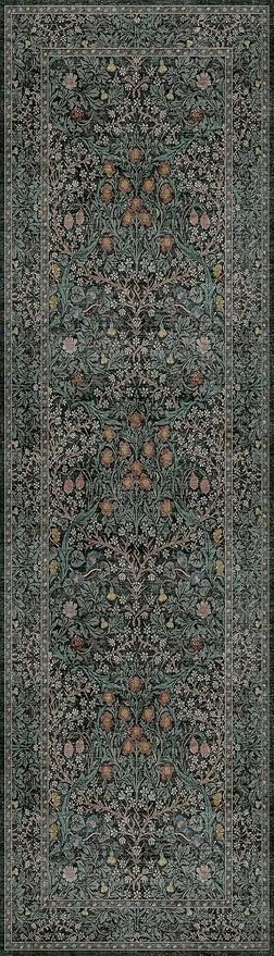 Dark Green 2x7 Long Washable Runner Rug Non Slip, Throw Rugs Runners - Image 2
