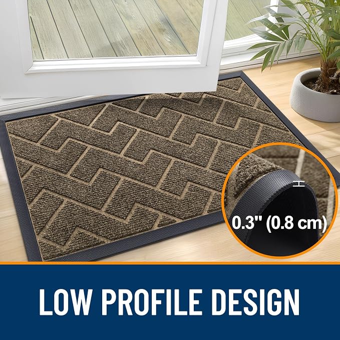 OLANLY Front Door Mat Indoor Outdoor Entrance, Waterproof All-Season, - Image 4