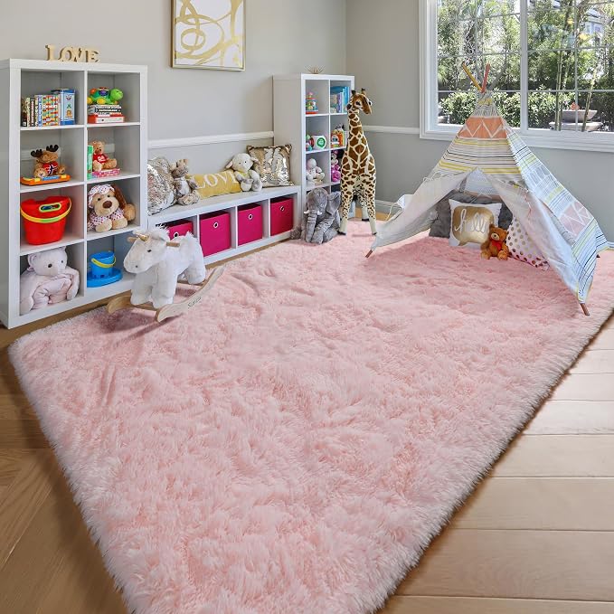 ONASAR Pink Rugs for Bedroom Girls, Fluffy 4x6 Soft Plush Fuzzy Shaggy Kids - Image 5