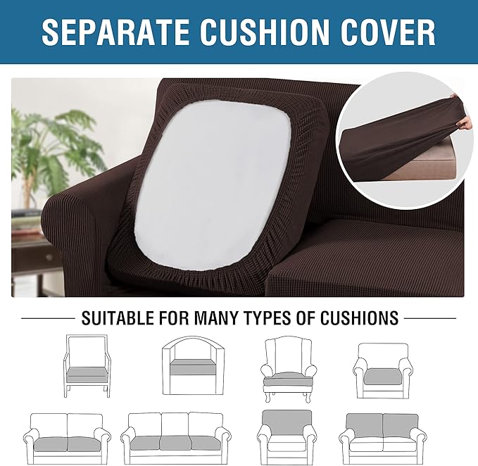 H.VERSAILTEX 4 Piece Stretch Sofa Covers - Image 5