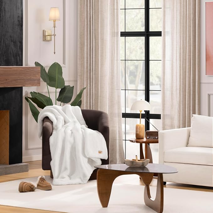 UGG Euphoria Faux Fur Throw Blanket, Warm Fluffy - Image 2
