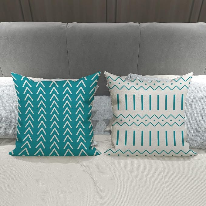 YCOLL Pillow Covers 20x20 Set of 4, Modern Sofa Throw Pillow Cover, Decorative - Image 4
