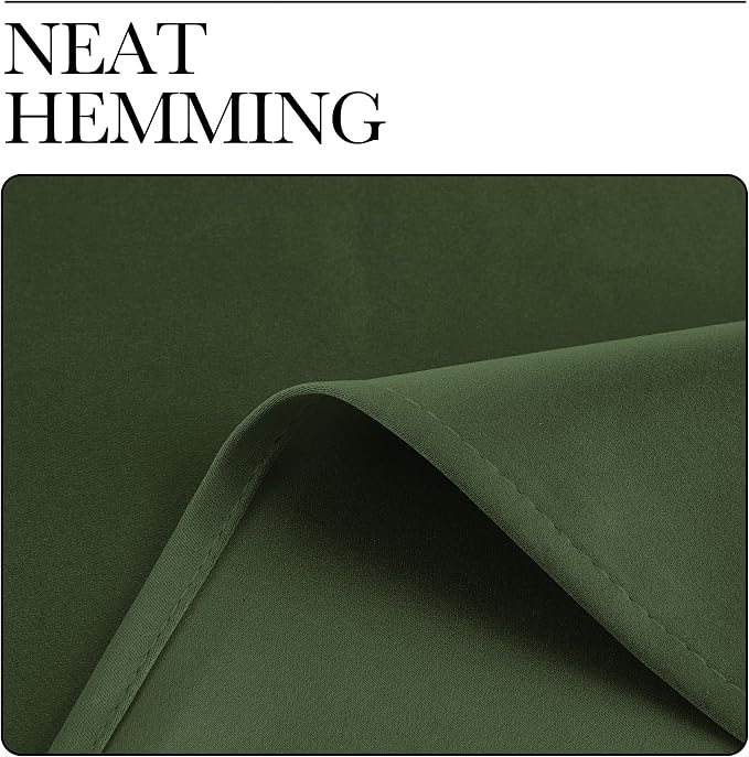 NICETOWN Dark Green Blackout Cafe Satin Curtains - Image 7