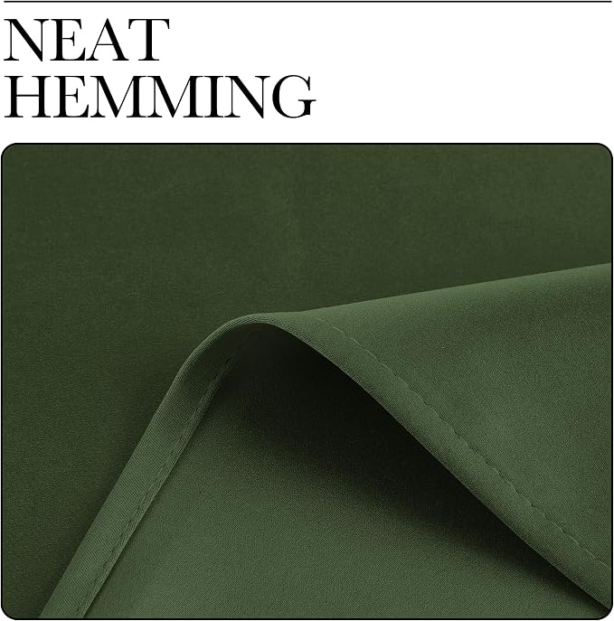 NICETOWN Dark Green Curtains for Bedroom, Grommet Blackout Window Treatments - Image 7