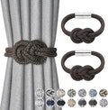 NICEEC 2 Pack Mini Magnetic Curtain Tiebacks Nordic Simple Style Drape Tie by NICEEC
