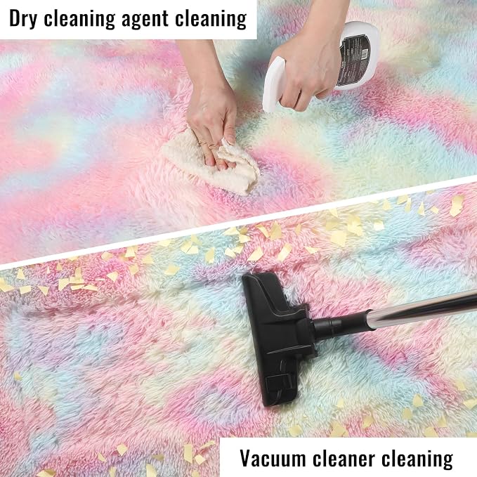 4x6 Rainbow Fluffy Soft Plush Area Rugs - Image 7