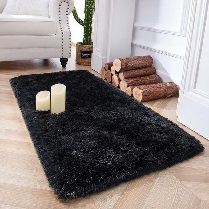 Chicrug Soft Runner Rug for Bedroom Living Room Plush Fluffy Rug 2x3 Feet by ChicrugHomeDecor