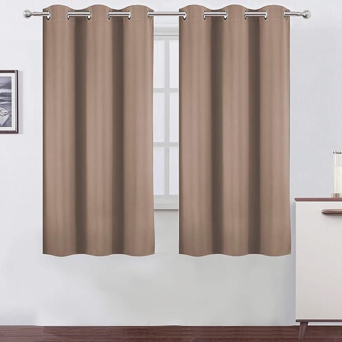 LEMOMO Cappuccino Blackout Curtains 42 x 63 Inch Length/Set of 2 Curtain by Lemomo