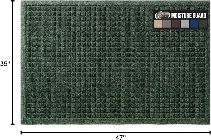 GORILLA GRIP® Ultra Absorbent Front Door Mat Outside Entrance, Traps Dirt and - Image 2