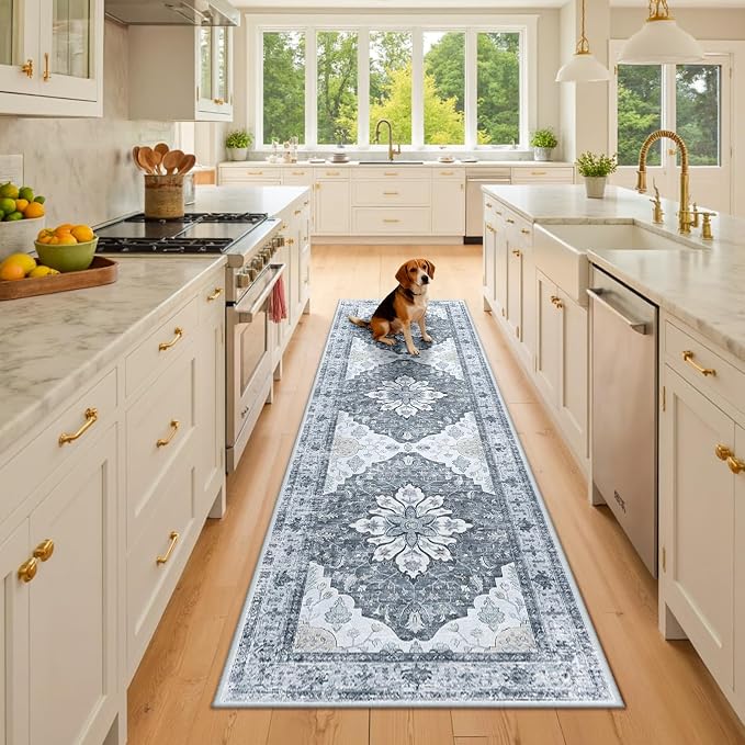 RELEANY Area Rugs 2'6''x8' Runner Rug Non Slip Washable by RELEANY