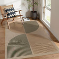 Lahome Enfys Modern Rainbow Easy Jute Office Rug, Washable Rugs 4x6 by Lahome