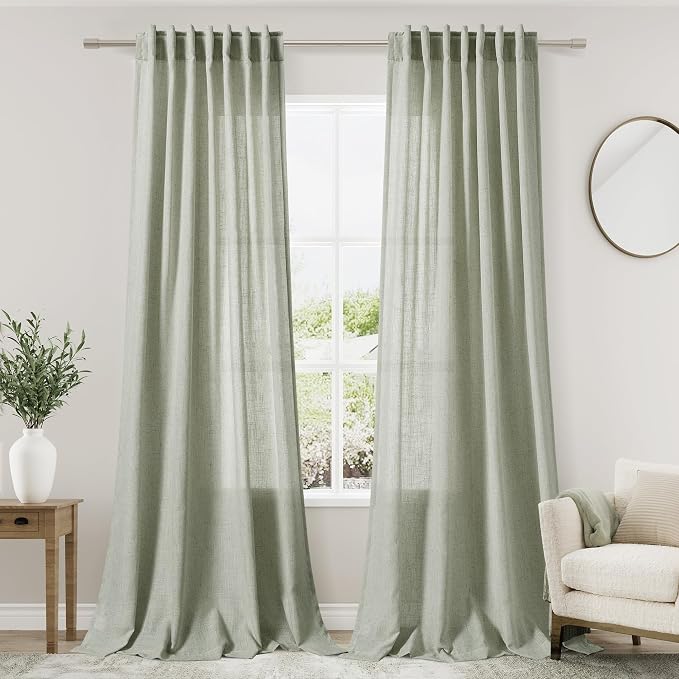 Sage Curtains 94 inches Long 2 panels by Nanspring