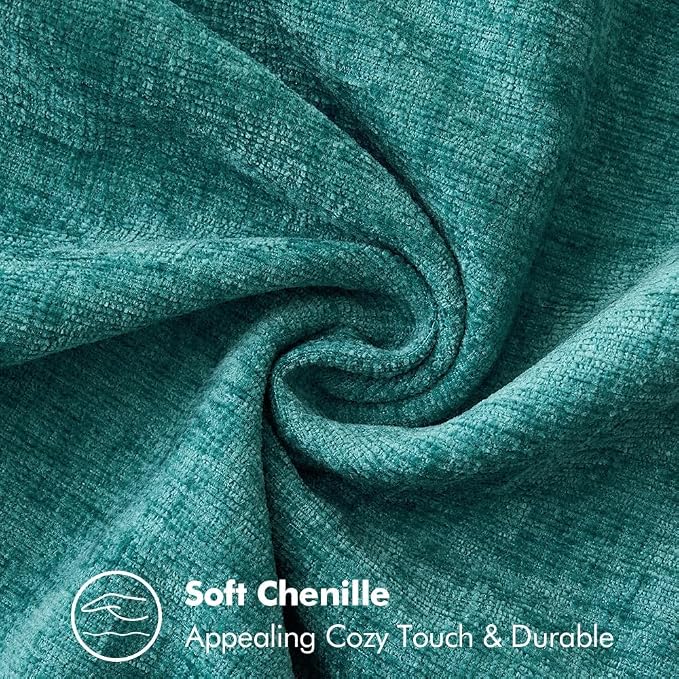 MIULEE Decorative Couch Throw Pillow Covers 20x20 Inch Teal 2 Pack | Farmhouse - Image 3