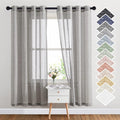 NICETOWN Sheer Curtains Open Linen Blend by NICETOWN
