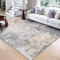 Washable Area Rugs Square 8ft Non-Slip Modern Abstract Soft by RELEANY