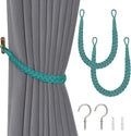 NICEEC 2 Pack Natural Cotton Rope Curtain Tiebacks Elegant Boho Style by NICEEC