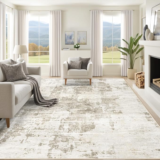 XLUEZ 8x10 Area Rugs for Living Room, Washable Modern Abstract Large Area Rug by XLUEZ