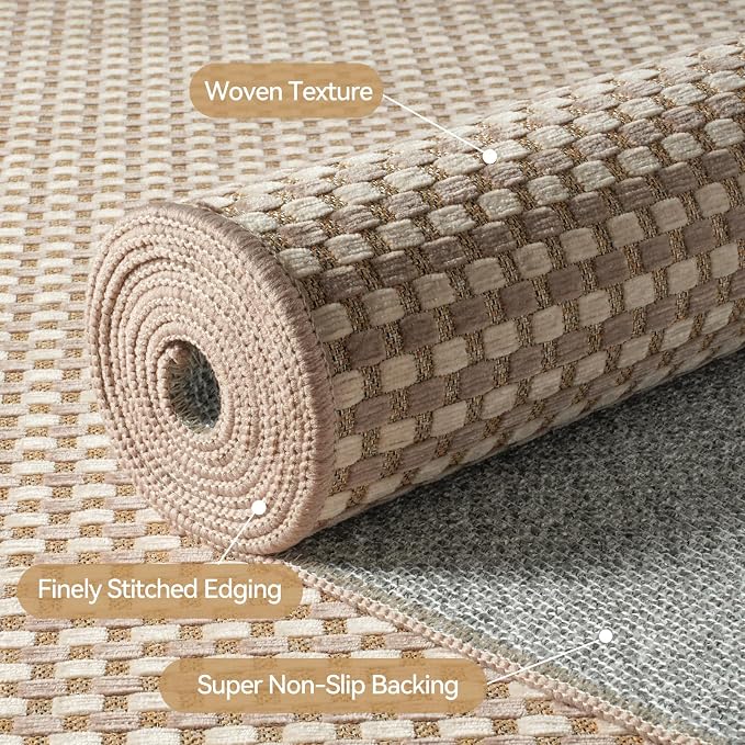 YDKGL 2x10 ft Hallway Runner Rug Extra Long Boho Woven Kitchen Runner Rugs Mat - Image 4