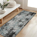 Washable Area Rugs 2'x6' Non-Slip Modern Abstract Soft by RELEANY