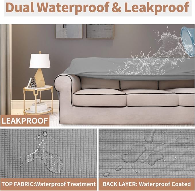 Easy-Going 100% Waterproof Oversized Chair Couch Cover, Dual Waterproof Sofa - Image 3