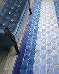 28 Ft Blue Extra Long Hallway Runner Rug, Custom Size, Non Slip Washable | by ORFAHOME