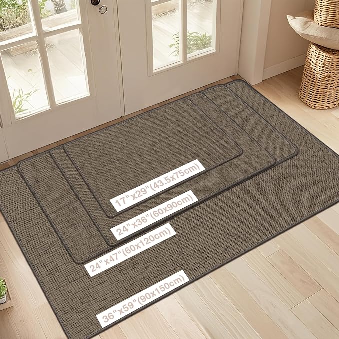 LEKEEPGO Ultra Thin Indoor Door Mat 36"x59", Low-Profile Door Mat Indoor - Image 2