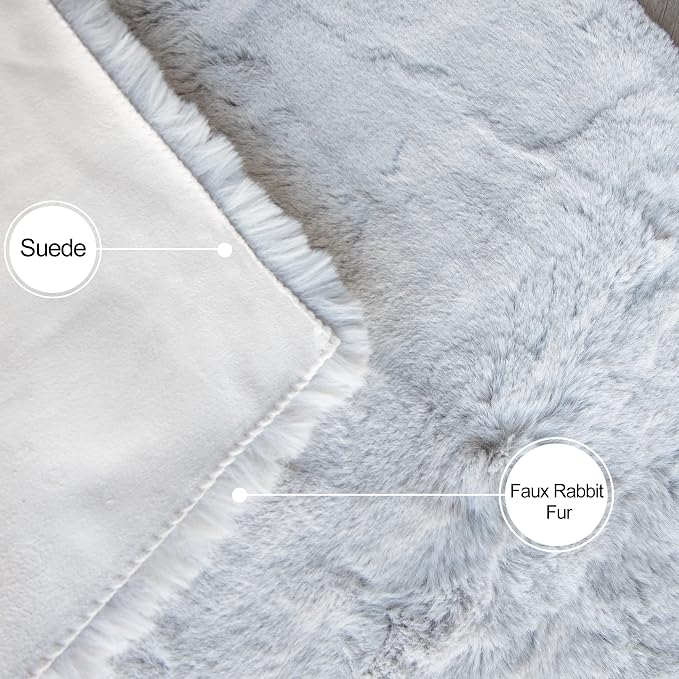 ORINOVA Grey Round Rug 3ft Machine Washable Shaggy Area Rugs - Image 7