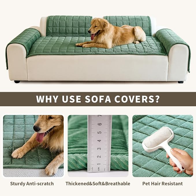 Couch Covers for Dogs Washable, Non Slip Couch Covers for Loveseat Sofa Pet - Image 5