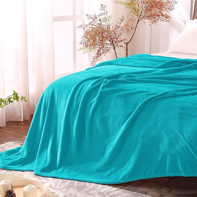 BEDELITE Fleece Blanket Teal Throw Blanket - Image 6