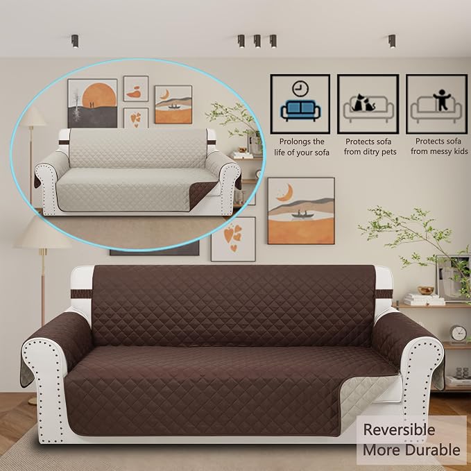 Reversible Oversized Sofa Covers Couch Cover Furniture Protector - Image 2