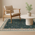 Hazo Haus Dark Green 4x6 Living Room Rug by HazoHaus