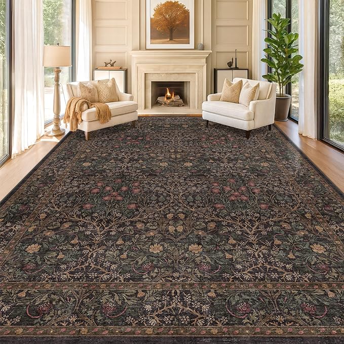 Hazo Haus Dark Brown 10x14 Area Rugs by HazoHaus