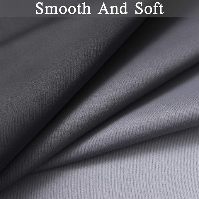 SimpleHome 84 Inch Long Ombre Blackout Curtains Gradient White and Black Room - Image 6