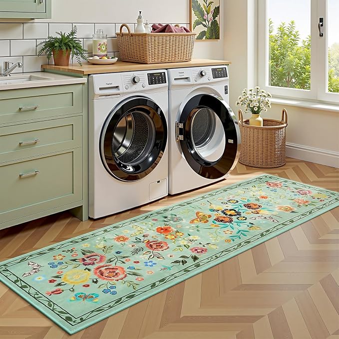 Rugflix 2x6 Runner Rug for Hallway, Washable Kitchen Runner Non Slip, Soft Low - Image 8