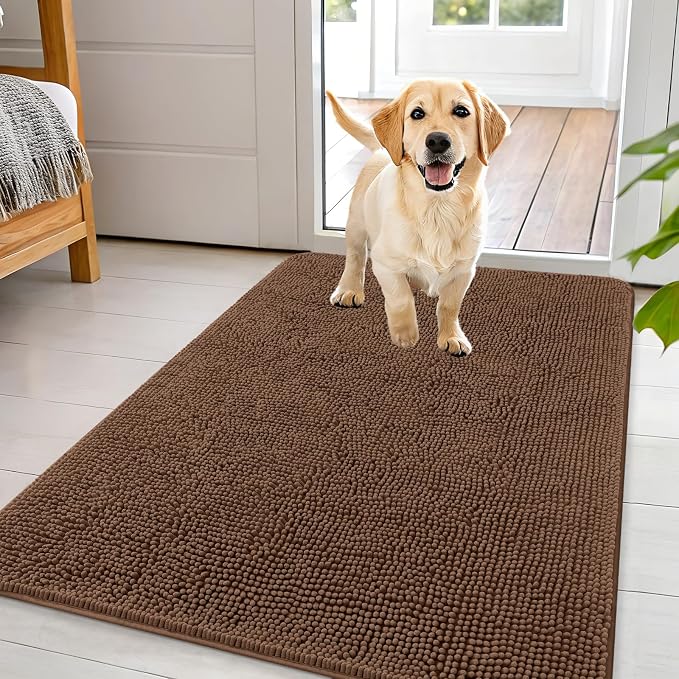 OLANLY Dog Door Mat for Muddy Paws 44x32, Absorbs Moisture and Dirt, Absorbent by OLANLY