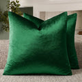 GIGIZAZA Green Velvet Pillow Covers 20x20 Decorative Pillows Pack of 2 | Throw by GIGIZAZAFocusingonhomedecoration