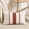 Fancy Homi Set of 1 Rust Boho Long Lumbar Decorative Throw Pillow Cover 12x20 by Fancy+Homi