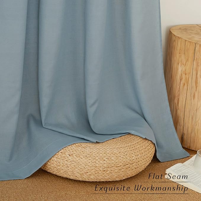 NICETOWN Rustic Linen 144 inch Long Curtains - Image 2
