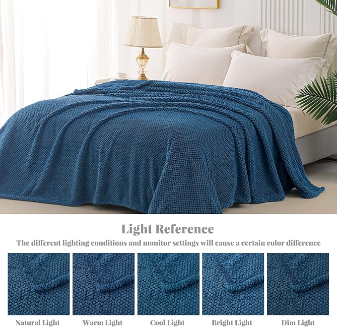 Whale Flotilla Twin Size Fuzzy Fleece Blanket - Image 9