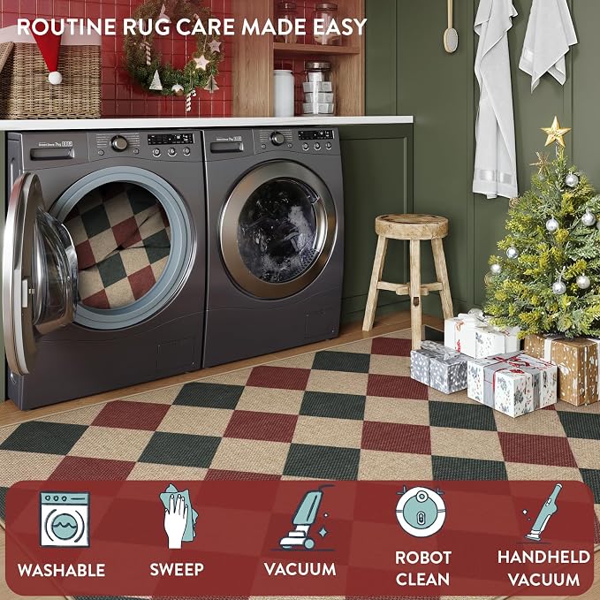 Lahome Christmas Rug, 5x7 Christmas Decor Rugs - Image 4