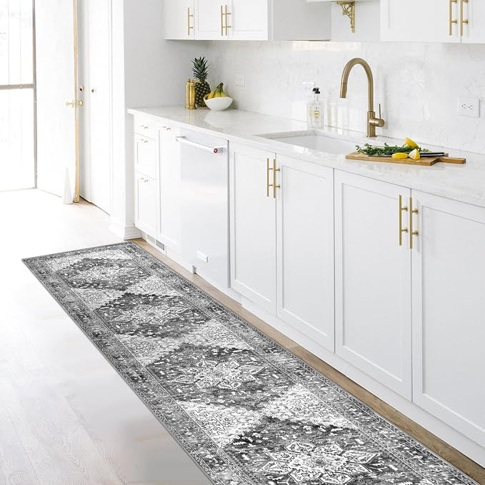Yamaziot Washable Runner Rug, 2x10 Non-Slip Boho Vintage Hallway Rug Runner - Image 7