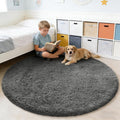 yulidayang Fluffy Round Area Rugs by yulidayang
