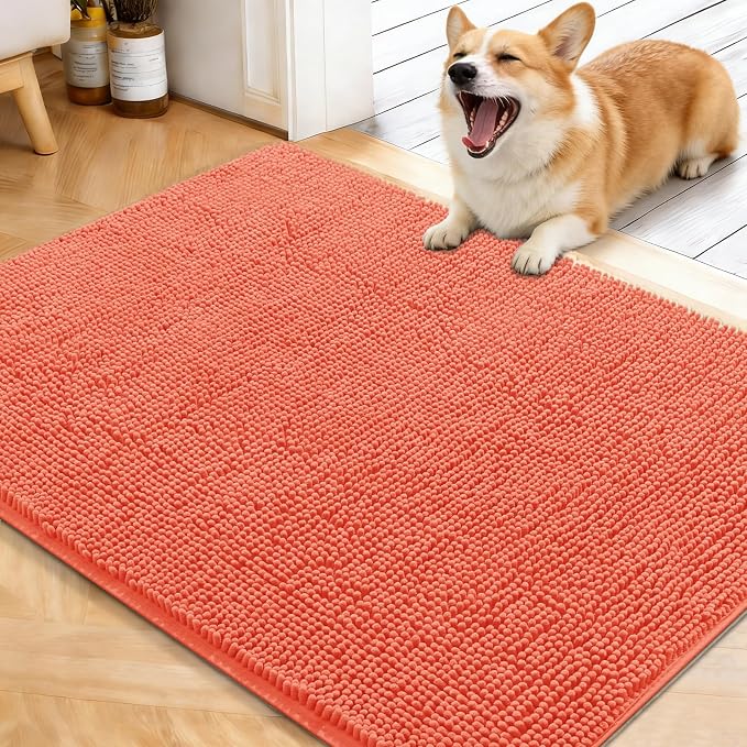 OLANLY Dog Door Mat for Muddy Paws 40x32, Absorbs Moisture and Dirt, Absorbent by OLANLY