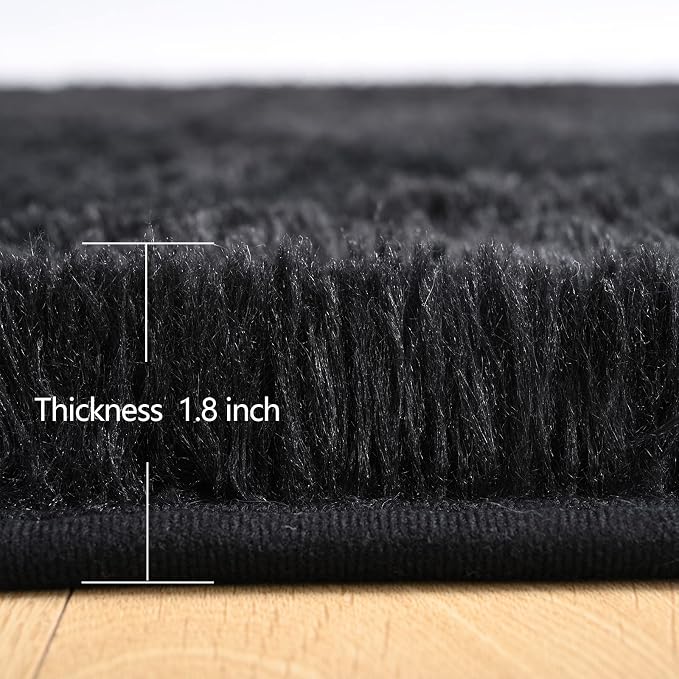Chicrug Soft Runner Rug for Bedroom Living Room Plush Fluffy Rug 2x3 Feet - Image 2