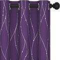 Deconovo Short Purple Curtains, 38 x 45 Inches Long, Thermal Insulated Panel by Deconovo