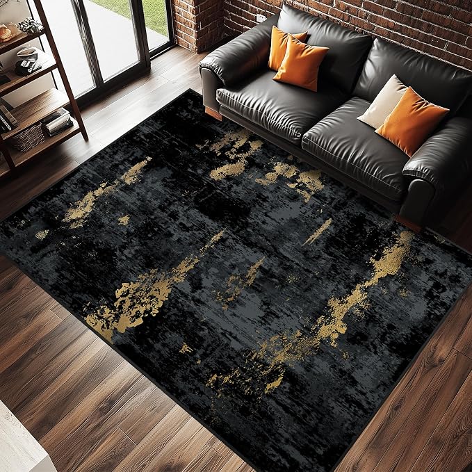 Washable Area Rugs 5'x8' Non-Slip Modern Abstract Soft - Image 9