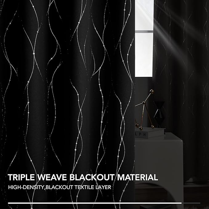 Deconovo Blackout Curtains 84 Inches Long, Soundproof Thermal Insulated Privacy - Image 5