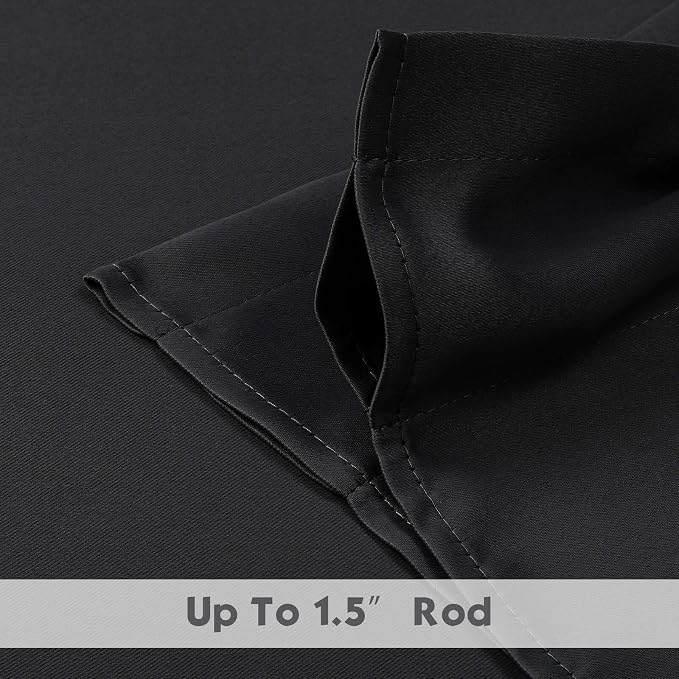 Chyhomenyc Black Valances for Window, Room Darkening Short Curtains for Kitchen - Image 6