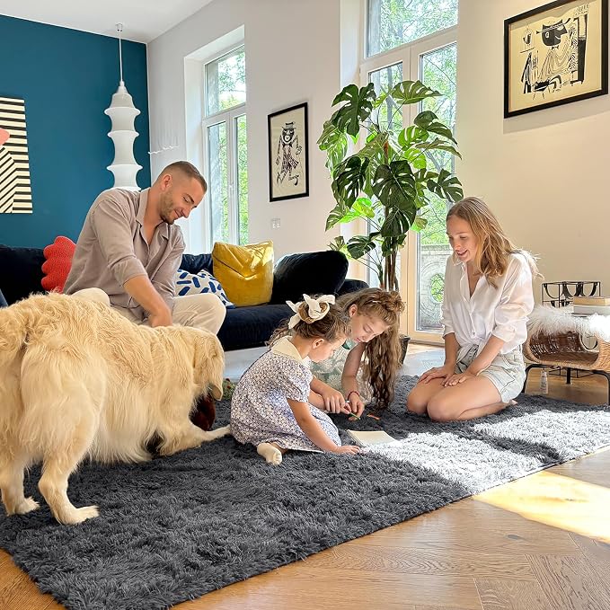 OLANLY 3x4 Machine Washable Accent Rug, Soft Fluffy Shaggy Area Rug - Image 7