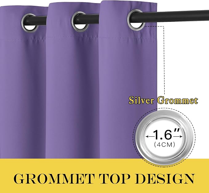 NICETOWN Patio Door Curtain Sound Blocking, Bedroom Privacy Room Divider Curtain - Image 5